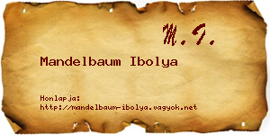 Mandelbaum Ibolya névjegykártya